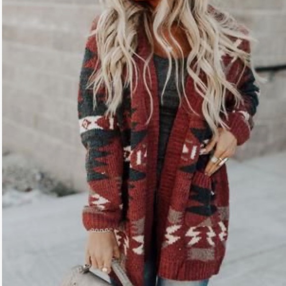 🔹New🔹 Tribal Western Boho Sweater - Picture 3 of 8